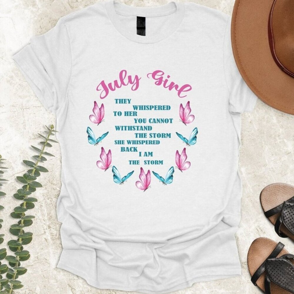 July Girl Birthday Graphic Cute Celebration Unisex T-Shirt  81